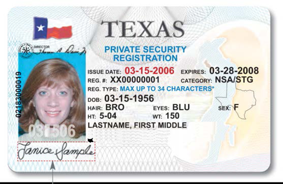 Texas security license lookup individual